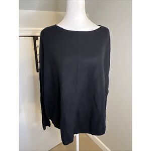 Chico's Women's Black Cashmere Sweater High Low Medium